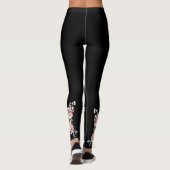 Schwarze Braut und Brautjungfrau Leggings (Rückseite)