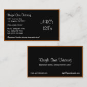 Schwarze Brett-Grundlagen Visitenkarte (Vorne/Hinten)