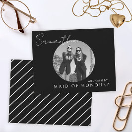Schwarze Brillen Vorschlag Trauzeugin Fotokarte Dankeskarte