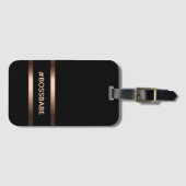 Schwarze Bronze Bossbabe motivierend elegant Gepäckanhänger (Vorderseite (Horizontal))