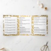 Schwarze Broschüre der modernen Gold-Blume (Innenseite)