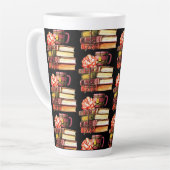 Schwarze Bücher und Tee Milchtasse (Linke Ecke)