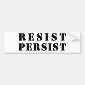 Schwarze Buchstaben, "resistent" - weißer Hintergr Autoaufkleber (Vorne)