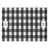 Schwarze Buffalo-Karierte Farmkuh Tischdecke (Vorderseite (Horizontal))