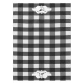 Schwarze Buffalo-Karierte Farmkuh Tischdecke (Vorderseite)