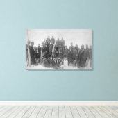 Schwarze "Buffalo Soldiers" der 25. Infanterie Leinwanddruck (Insitu (Holzboden))