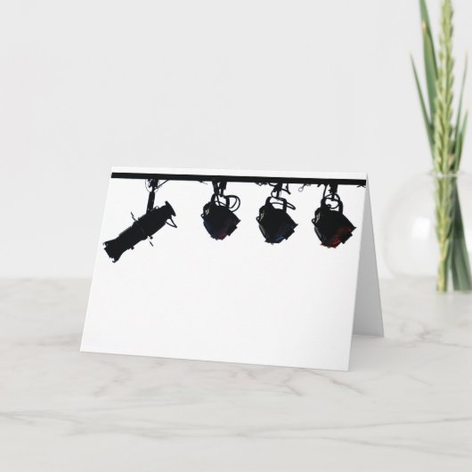 Schwarze Bühne Silhouette Digitale Kamera Karte (Vorderseite)