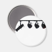 Schwarze Bühne Silhouette Digitale Kamera Magnet (Vorderseite/Rückseite)