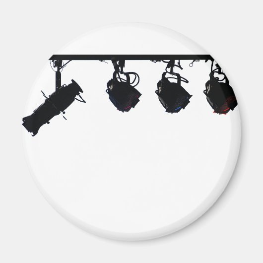 Schwarze Bühne Silhouette Digitale Kamera Magnet (Vorne)
