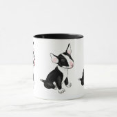 Schwarze Bullen Terrier Welpe Tasse (Zentrum)