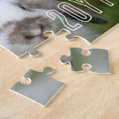 Schwarze Bunny Paws Add Year 10 Foto Collage Puzzle (Seite)