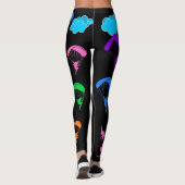 Schwarze bunte Elf-Leggings Leggings (Rückseite)