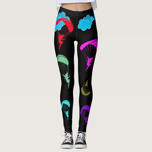 Schwarze bunte Elf-Leggings Leggings (Vorderseite)