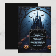 Schwarze Burg-Teenie-Halloween-Geburtstagsfeier