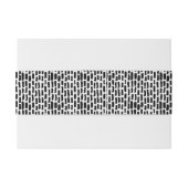 Schwarze Bürste streicht Muster Einladungsbanderole (Rückseitenbeispiel)