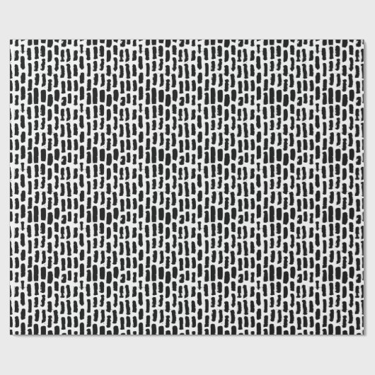 Schwarze Bürste streicht Muster Geschenkpapier (Flach)