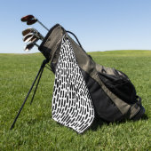 Schwarze Bürste streicht Muster Golfhandtuch (Gras)
