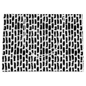 Schwarze Bürste streicht Muster Große Geschenktüte (Vorderseite)