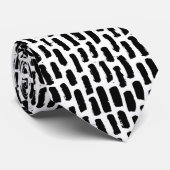 Schwarze Bürste streicht Muster Krawatte (Gerollt)