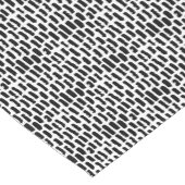 Schwarze Bürste streicht Muster Kurzer Tischläufer (Ecke)