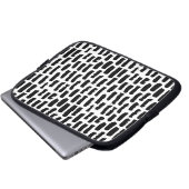 Schwarze Bürste streicht Muster Laptopschutzhülle (Vorne Knopf)