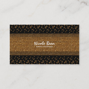 Schwarze Business Cards mit falschem Glitter in Go Visitenkarte
