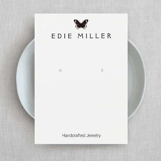 Schwarze Butterfly-Erring-Display-Karte