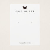 Schwarze Butterfly-Erring-Display-Karte (Vorderseite)