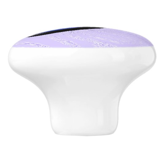 Schwarze Butterfly-Violett-Keramik Pull Keramikknauf (Seitenansicht)