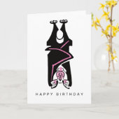 Schwarze BVT - gefährdete Tiergrafik - Karte (Gelbe Blume)