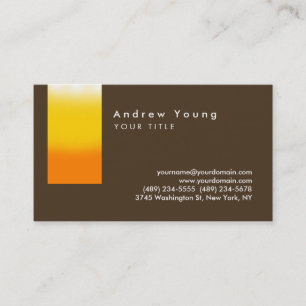 Schwarze Cafe Noir Orange Gelbe Visitenkarte