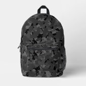 Schwarze Camouflage Bedruckter Rucksack (Vorderseite)