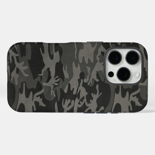 Schwarze Camouflage Case-Mate iPhone Hülle (Rückseite (Horizontal))