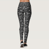 Schwarze Camouflage drucken Frauen Leggings (Rückseite)