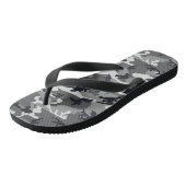 Schwarze Camouflage Flip Flops Badesandalen (Schrägansicht)