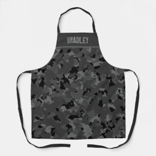 Schwarze Camouflage Schürze
