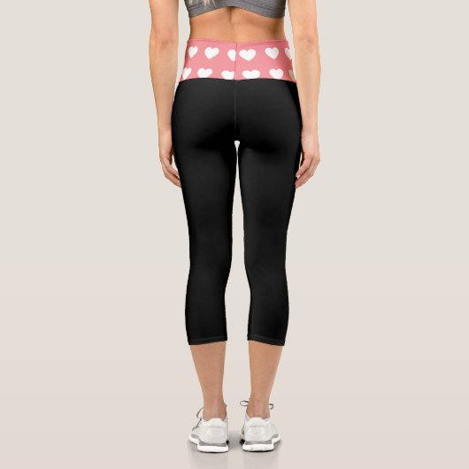 Schwarze Capri Leggings (Rückseite)