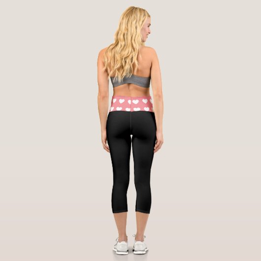 Schwarze Capri Leggings (Rückseite)