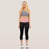 Schwarze Capri Leggings (Vorderseite)