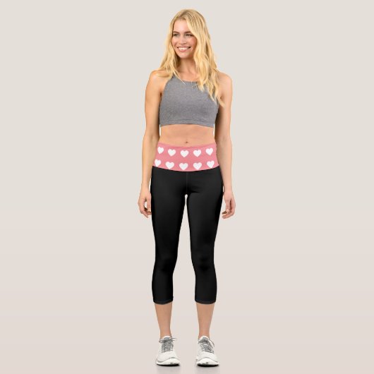 Schwarze Capri Leggings (Vorderseite)