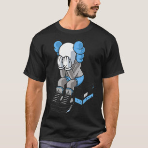 Schwarze Carolina 5 AJ5 Lonely Dreams Grafik T-Shirt