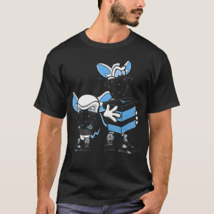 Schwarze Carolina 5 AJ5 Sneaker Crew Grafik T-Shirt