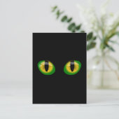 SCHWARZE CAT EYS ART Postkarte (Stehend Vorderseite)