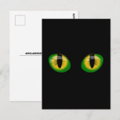 SCHWARZE CAT EYS ART Postkarte (Vorne/Hinten)