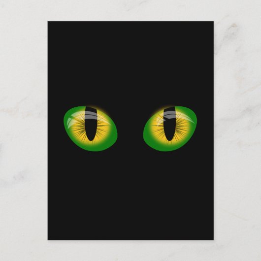 SCHWARZE CAT EYS ART Postkarte (Vorderseite)