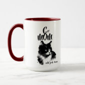 Schwarze CAT-MAMA: Hinzufügen von Foto und/oder Na Tasse (Links)