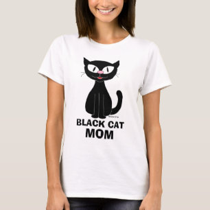 SCHWARZE CAT-MAMA Niedlich T Shirt