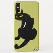 SCHWARZE CAT NINJA Gelb Case-Mate iPhone Hülle (Rückseite)