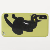 SCHWARZE CAT NINJA Gelb Case-Mate iPhone Hülle (Rückseite (Horizontal))