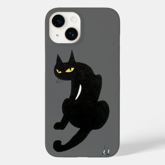 SCHWARZE CAT NINJA grau Case-Mate iPhone Hülle (Rückseite)